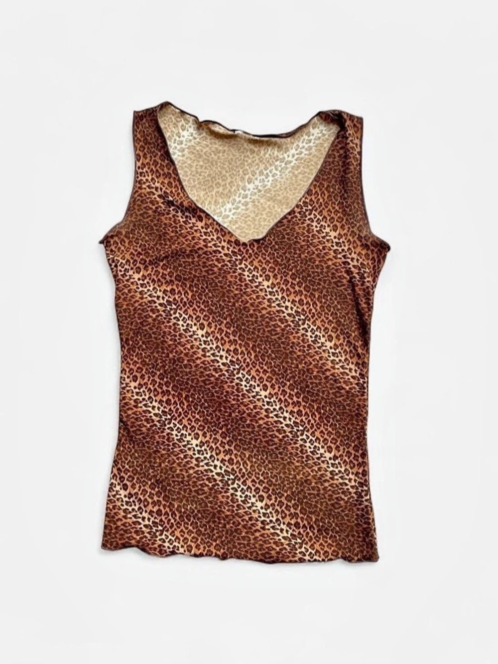Leopard Print V-Neck Tank Top